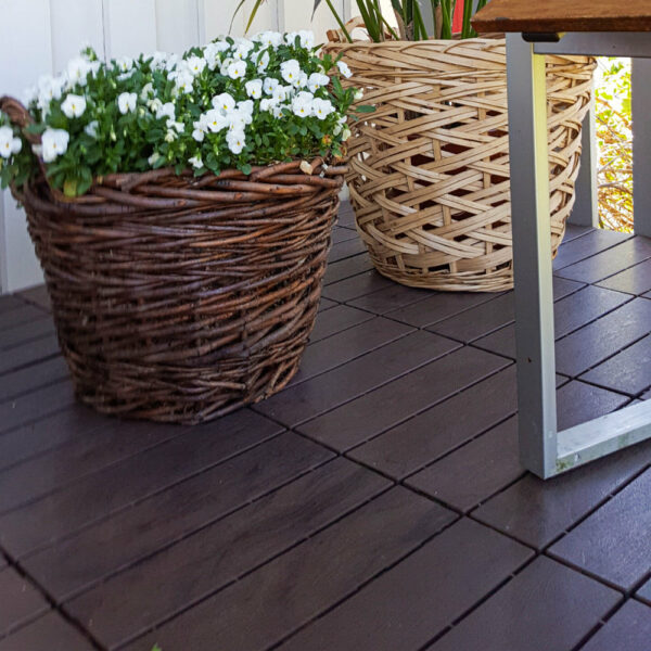 Klick-Fliesen-Woodlock-Balkon